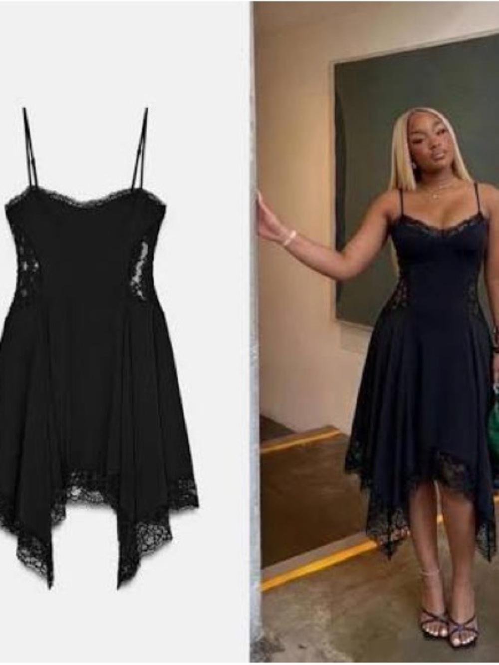 ZARA Black Lace Dress Adjustable Straps NWT ❗️